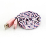 Sbox USB kaabel USB-103CF-P, 1m, 480 Mbit/s, USB A M, microUSB M, p&otilde;imitud kaabel, roosa