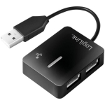 LogiLink USB 2.0 4 pordiga jaotur UA0139, 4xUSB 2.0, 480 Mbit/s, must, Plug&Play