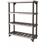 4 līmeņu plaukts Fused 122,1x45,7x152,4cm melns
