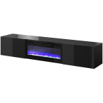 Cama Meble telerikapp SLIDE 200K+K CZ, 2000x400x370 mm, 1400-1600 W, 220-240 V, 2 ust, elektrikamin, must l&auml;ikiv
