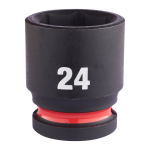 SHOCKWAVE&trade; IMPACT DUTY TRIECIENIZTURĪGAS UZGRIEŽŅU MUCIŅAS, 24 MM 1/2" IMPACT SOCKET STD - 1PC, 4932480318 MILWAUKEE