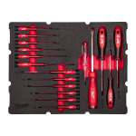 17 PACKOUT&trade; GAB. PRECĪZIJAS SKRŪVGRIEŽIEM PAREDZĒTS ATVILKTŅU PUTU IELIKTŅU KOMPLEKTS, 17 PC PACKOUT DRAWER PRECISION SCREWDRIVER FOAM INSERT SET, 4932493644 MILWAUKEE