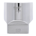 &frac12;&Prime;HROMĒTI UZGRIEŽŅU SKRŪVĒ&Scaron;ANAS UZGAĻI AR ČETRIEM PLAKANIEM&trade; SĀNIEM, 1/2 DRIVE SOCKET METRIC STANDARD - 36 MM, 4932480029 MILWAUKEE
