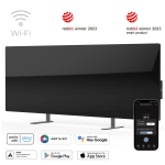 Tark premium-klassi infrapuna ja konvektsioonsoojendi kuni 30m&sup2; 700W 11mm karastatud klaaspaneel Wi-Fi-ga 110&times;40&times;4 cm must AGH0002S Aeno