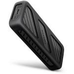 Axagon SSD korpus EEM2-20G USB-C 20Gbps, M.2, must, 15 x 112 x 40 mm, 0.38 m kaabel, 1 soojuspad, paigalduskomplekt