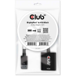 Club3D Adapter CAC-2013, 1 x 15pin D-sub, 1 x DisplayPort, 0.02286 m, 0.026 kg