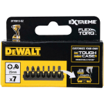Dewalt l&ouml;&ouml;kpuuride komplekt DT70813-QZ 7 tk, 25mm, must/kollane, plastikkarp, 100mm t&ouml;&ouml; pikkus