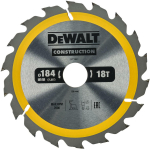 Dewalt Ringsaagiteras DT1941-QZ 184 mm, 30 mm, 18 hammast, 2.6 mm l&otilde;ikepaksus, 1.7 mm plaadi paksus