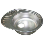 Besk Valamu 9089859, 570mm, 450mm, roostevaba teras, &uuml;mmargune kuju, parempoolne l&otilde;ige, sifoon