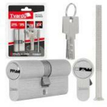 Tvardy Luku silinder T01371, 3 v&otilde;tit, alumiinium, messing, 50 000 ts&uuml;klit, kinnituss&uuml;steem kaasas