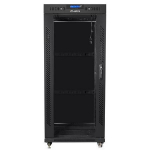 Lanberg RACK paigalduskapid 19 22U 800x800 FF01-8822-12BL, 800kg, 4 ventilaatorit 230V, LCD ekraan, must, maapinnaga