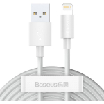 Baseus Andmekabel USB Lightning MODEL TZCALZJ-02, 150cm, 2x2.4A, Apple Lightning, USB Type A, valge