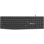 Natec klaviatuur Nautilus US Slim NKL-1950, 1.8m, 105 nuppu, USB, must, kontorikasutuseks, multimeedia nupud