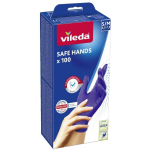 Vileda Safe Hands nitrilkinda MODEL 167821, 100 tk, S/M, CE, WEEE, veekindel, kemikaalikindel, mustusele vastupidav