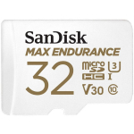 Sandisk Max Endurance 32 GB MicroSDHC UHS-I Class 10 SDSQQVR-032G-GN6IA, 32 GB, 100 MB/s, 40 MB/s, U3, V30, Class 10