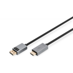 Digitus DisplayPort HDMI adapterkaabel DB-340202-018-S, 1,8m, 4K 30Hz, DP mees, HDMI t&uuml;&uuml;p A mees, HDCP tugi