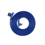 Sbox USB kaabel USB-MICRO-90-BL, 1,5m, 480 Mbit/s, USB A M, microUSB M, metall&uuml;hendused, sinine