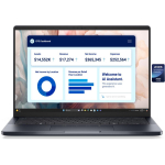 Dell Pro Premium 14 PA14250, 1034740150/1, 14", FHD+, 400cd/m&sup2;, Intel Core Ultra 7 268V, 8 tuuma, 5.0GHz, 32GB LPDDR5x, 512GB SSD