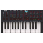 AKAI MPK Mini MK4, 25 klahviga MIDI-kontroller, 8 trummipadjad, 8 nuppu, USB-C, must