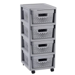 Kummut ratastel 4 sahtliga 11L 0804356099 Curver 30x36x69cm hall