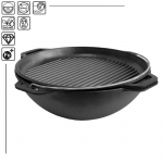 Katel, malm, kaas/pann, 12L, TM, 400mm; BC-KA12-3 BRIZOLL