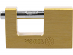 Vorel ristk&uuml;likukujuline messingist lukk 77213, 90mm, 580g, messing, 3 v&otilde;tit, messingist kate