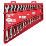 MAX BITE&trade; KOMBINĒTIE UZGRIEŽŅU ATSLĒGU AR SPRŪDRATU KOMPLEKTI, 15 PC MAXBITE RATCHET IMPERIAL COMBINATION SPANNER SET - 1 PC, 4932464996 MILWAUKEE