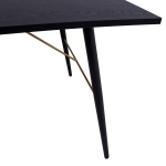 Ēdamgalds LUXEMBOURG 160x90xH75cm, melns / var&scaron; 45046 Allit