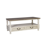 Kafijas galdiņ&scaron; SAMIRA NEW 110x55.5xH45cm, antīki balta/dabisks 13755 Allit