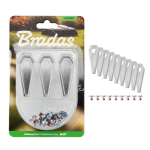 Asmens robota zāles pļāvējam Bosch, NEUTRAL, LM-RB09NB, 9 gab. komplekts, 49x20x0.9 mm, izturīgs un asmens