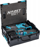 Bezvadu reciprocējo&scaron;ā zāģis, HAZET, 9234-1, 3 daļas, 18 V, 5 Ah, 9500 sitieni/min, ātra asmens maiņa