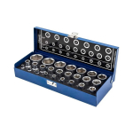 Kombineeritud otsikute komplekt SCHEPPACH SCH-50121G 1/4'' ja 1/2'', 25 tk, CrV teras, mugav hoiukarp