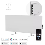 Tark premium-klassi infrapuna ja konvektsioonsoojendi kuni 30m&sup2; 700W 11mm karastatud klaaspaneel Wi-Fi-ga 110&times;40&times;4 cm valge AGH0003S Aeno
