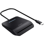 Trust nutikas kaardilugeja Primo/26061, USB Type-C, 1 m, must, 55 g, 5 aastat garantiid, 3.0 DNIe, siseruumides, ABS