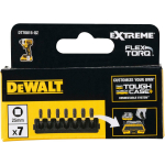 Dewalt FLEXTORQ 25mm ruudukujuline kruvikeeraja ots DT70815-QZ 7 tk, must/kollane, kaardiga pakend