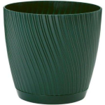 Form Plastic 4361178, 19cm, 172mm, &uuml;mmargune, roheline, plastmass, siseruumide lillepott koos alusega