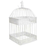 Besk Dekoratiivne Lindude Pesakast 9125281, 23x23x43cm, metall, antiikvalge