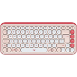 Logitech Juhtmevaba klaviatuur POP Icon Keys 920-013073, Bluetooth, roosa, kohandatavad klahvid, Easy-Switch, QWERTY US