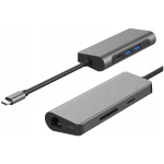 Gigabyte USB-C 7in1 dokk 20MB1-GVK906-1E, microSD, RJ-45, USB 3.0 A, USB-C, SD, HDMI, 3.5 mm, 1xRJ-45, 1xHDMI