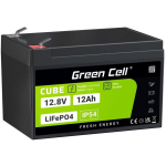 Green Cell LFPGC12V12AH UPS aku, 12.8 V, 12 Ah, 153.6 Wh, IP54, 20 A