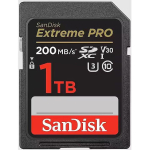 Sandisk Extreme Pro SDXC SDSDXXD-1T00-GN4IN, 1 TB, UHS-I, 10. klass, 200 MB/s, 140 MB/s, U3, V30, l&ouml;&ouml;gikindel, veekindel