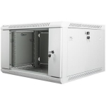 Lanberg Seinale kinnitatav rack 19'' 6U WF01-6606-10S, 600mm, 6U, 60kg, IP20, klaasuks, 2 ventilaatoriava, 4 vertikaalset riba
