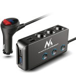 Maclean USB auto laadija MCE218, 4xUSB, 12V-24V, 120W, 10.2A, 1m kaabel, voltmeeter, &uuml;lepinge kaitse