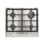 Whirlpool Gaasi pliit TGML661IXR, 7800 W, 4 p&otilde;letit, 2x1650 W, 1x3500 W, 1x1000 W, roostevaba teras, malmist toed