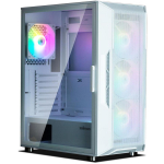 Zalman I3 NEO White, arvutikorpus, I3 NEO White, 3x2,5'', 2x3,5'', 3x120mm RGB ventilaatorid, ATX, micro ATX, Mini-ITX
