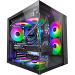 Tacens Mars Gaming MCV-ONE Midi torn, 1x120mm, 7 pesa, ATX, 16.5cm, 33.4cm, 4x2.5", 1x3.5", USB 3.2, USB 2.0, klaaspaneel