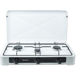 Ravanson K-03T gaasipliit, 3 tsooni, 60 cm, valge, p&ouml;&ouml;rdjuhtimine, metall/plastik