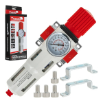 Filtriregulaator 1/2" Tvardy T20020, 0&ndash;12 bar, 3400 l/min, alumiiniumisulam, pol&uuml;karbonaat