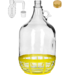 5 L Lady demijohn koos korviga, keeratava korgiga, korgi ja k&uuml;lgmise &otilde;hulukuga BROWIN 640416, 5.0 L, plastik