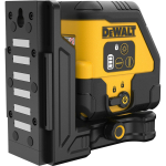 DEWALT Cordless Cross Line Laser DCLE14201RB, 18 Volt, black/yellow, with red laser lines, integrated Powerstack Li-Ion battery